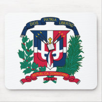 Dominican Republic Coat of Arms Mouse Pads