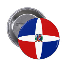 Dominican Republic Fisheye Flag Button