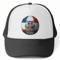 Dominican Republic Flag Covered Baseball Mesh Hat