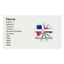 Dominican Republic Flag Map 2.0 Business Card Templates