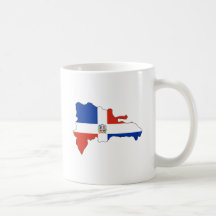 Dominican Republic Flag Map full size Mug