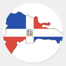 Dominican Republic flag map Stickers