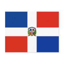 Dominican Republic Flag Postcard