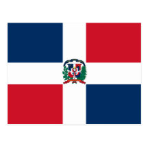 Dominican Republic Flag Postcard