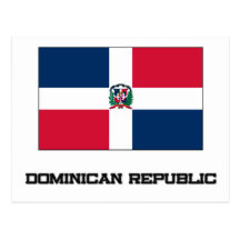 Dominican Republic Flag Postcard