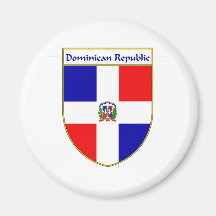 Dominican Republic Flag Shield Magnets