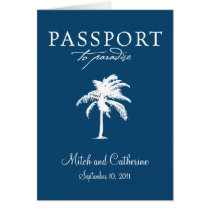 Dominican Republic Passport Wedding Invitation