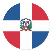 dominican republic round stickers
