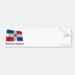 Dominican Republic Waving Flag with Name Bumper Stickers
