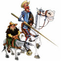 DON QUIJOTE & SANCHO -Keychain Sculpture. photo sculptures