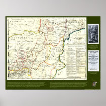 Don Quixote Route Map - Cervantes Print