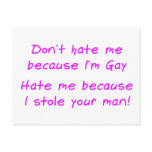 Don’t hate me because im gay postcards