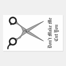 Don’t Make Me Cut You (Black Hair Cutting Scissor) Sticker