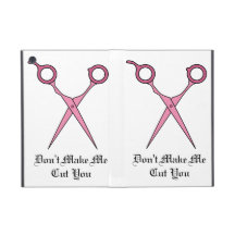 Don’t Make Me Cut You (Pink Hair Cutting Scissors) iPad Mini Case