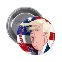 Donald Trump Cartoon Collector's Button