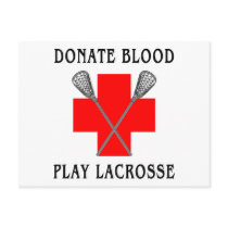 Donate Blood Play Lacrosse Cards