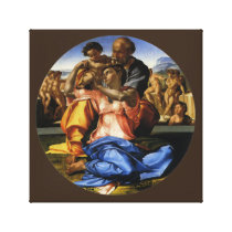 Doni Tondo or Doni Madonna by Michelangelo Canvas Print