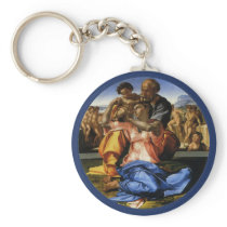 Doni Tondo or Doni Madonna by Michelangelo Keychain
