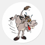 Donkey Round Stickers