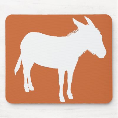 Donkey Silhouette Mousepad by segrid