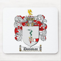 DONOVAN FAMILY CREST -  DONOVAN COAT OF ARMS MOUSE MAT