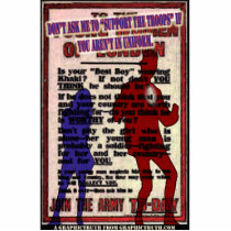 Don't ask me to support the troops... acrylic cut outs