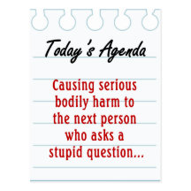 Don't Ask Stupid Questions (2) Post Card