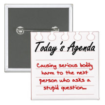 Don't Ask Stupid Questions Pinback Buttons