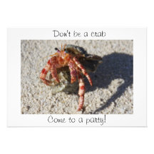Don't be a crab, Come to a party! Invites