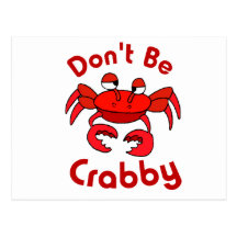 Don't Be Crabby Postcards