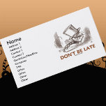 Don't Be Late (Mad Hatter Wonderland) Business Card Template