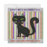 Don't Be Scared Halloween Cat Decorative Design Personalized Announcements