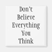 Don't Believe EverythingYou Think Refrigerator Magnet