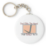Dont bite the hand that TUBES YA keychains
