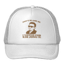 Don't Blam Me, I Voted for Kim Jong Il Hat hats