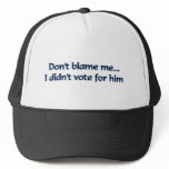 Don't blame me... I didn't vote for him hats