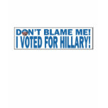 Don't Blame Me I voted for Hillary t-shirts