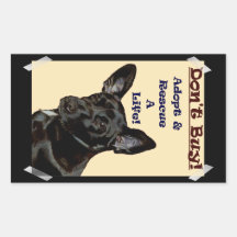 Don't Buy! Adopt & Rescue A Life! Rectangular Sticker