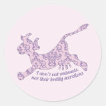 Don't Eat Animals Round Sticker