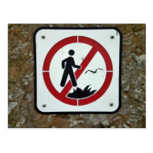 Don't Fall off the Cliff Postcard