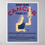 Don't Fear Cancer 1938 WPA Poster