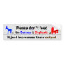 Don't Feed The Donkeys and Elephants Bumper Stickers
