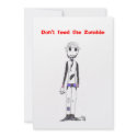 Don't feed the Zombie invitations