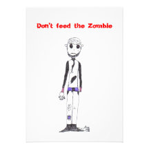 Don't feed the Zombie Personalized Invitation
