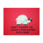 Don't forget to clean your room. Love, Mum postcards