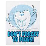 don't forget to floss flossing cartoon tooth flyers