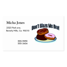 Don't Glaze Me Bro Business Card Templates
