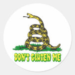 Don't Gluten Me! Snake Round Stickers