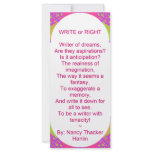 Don't Just Read~ BIG Bookmark 'WRITE' rack cards
