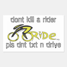 dont kill a rider rectangular sticker